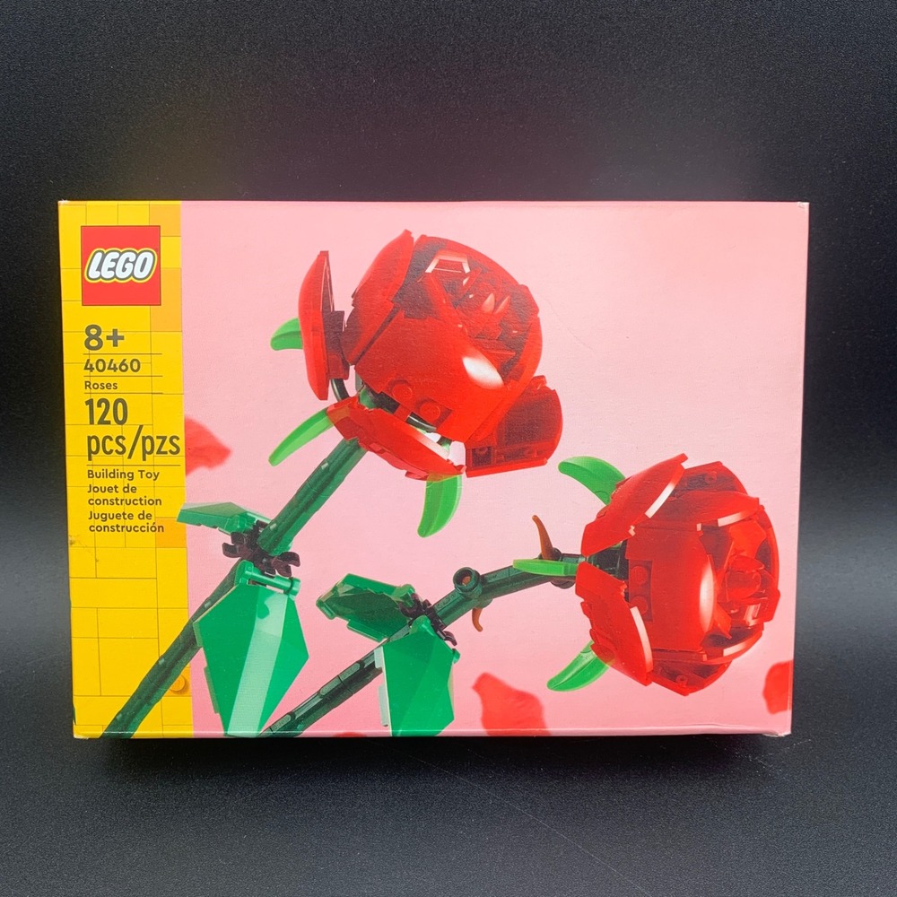 LEGO‎ Roses 40460 Building Toy Set 120 Pieces Red Flowers Open Box Sealed Bags